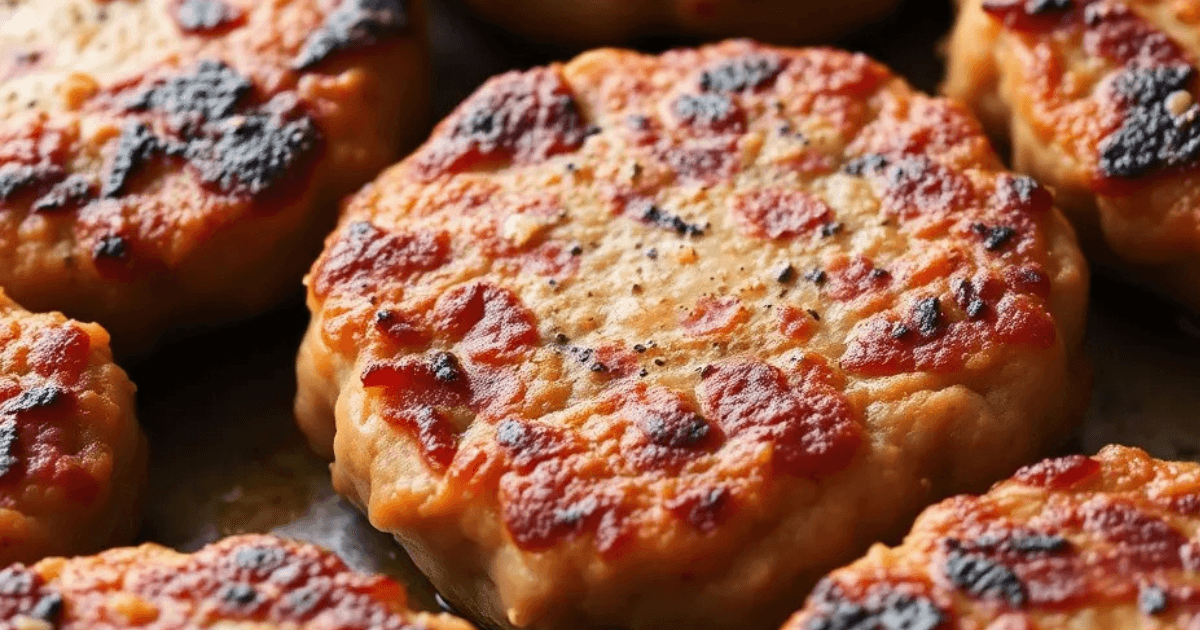 perfectly cooked turkey sausage patties