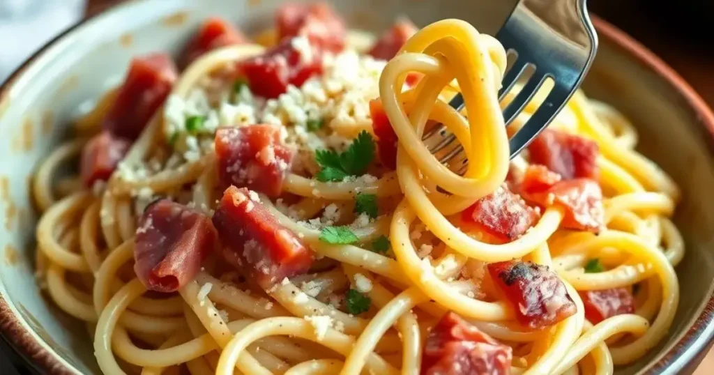 Prosciutto Pasta with Parmesan Prosciutto Pasta with Parmesan