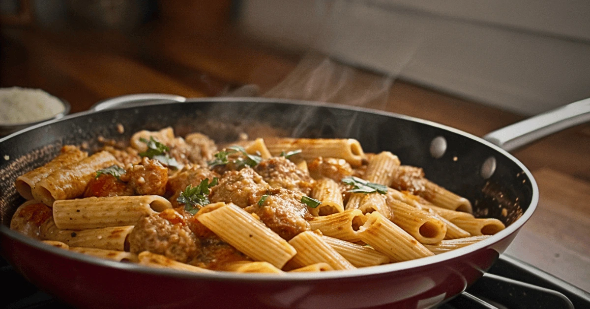 Creamy Sausage Rigatoni