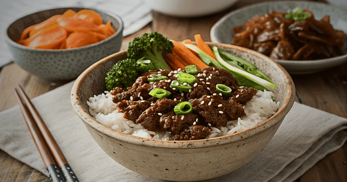 ground beef rice bowl