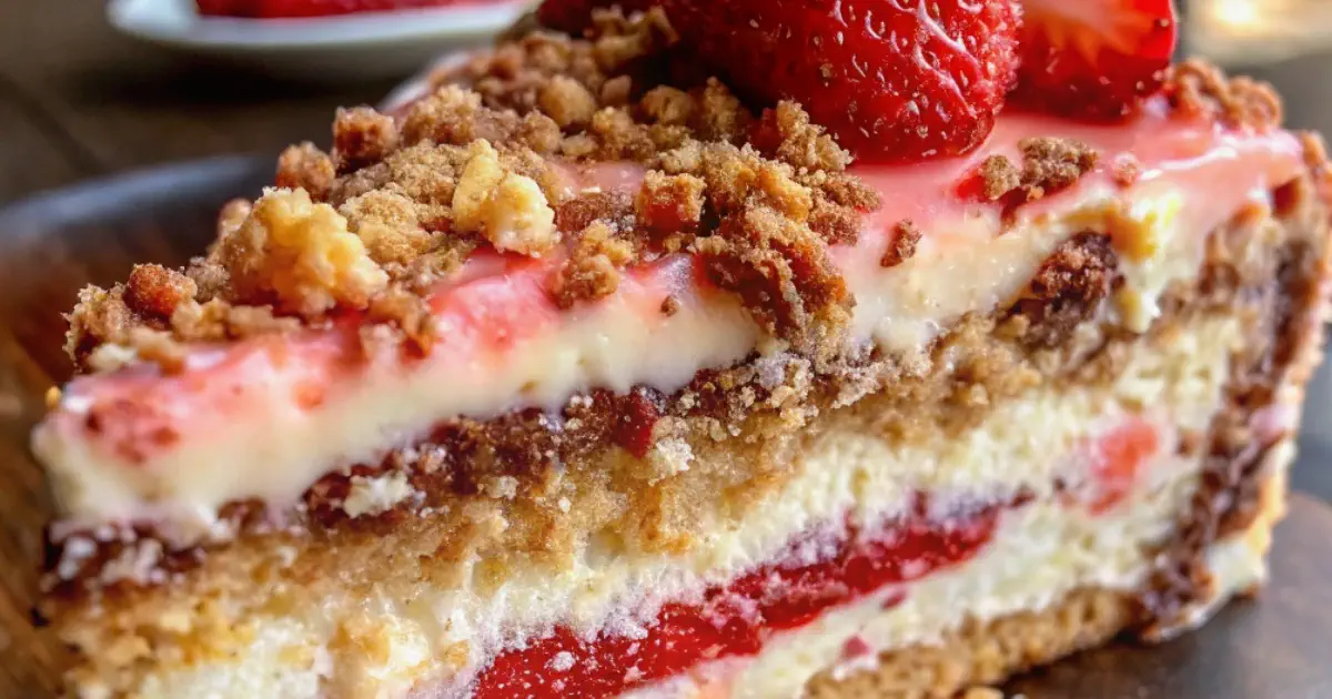Berrylicious Strawberry Crunch Cheesecake