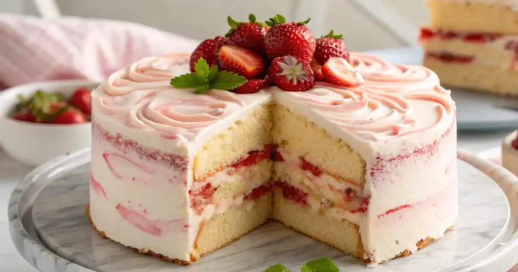 Strawberry Shortcake Cake (with sponge cake)