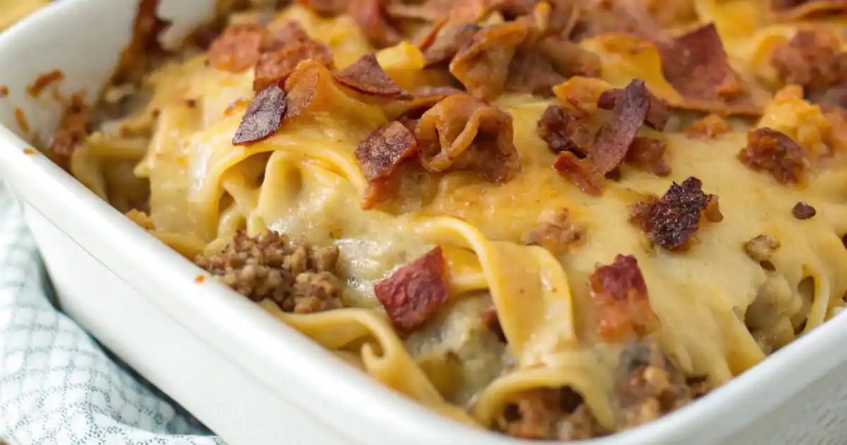Bacon Cheeseburger Noodle Bake