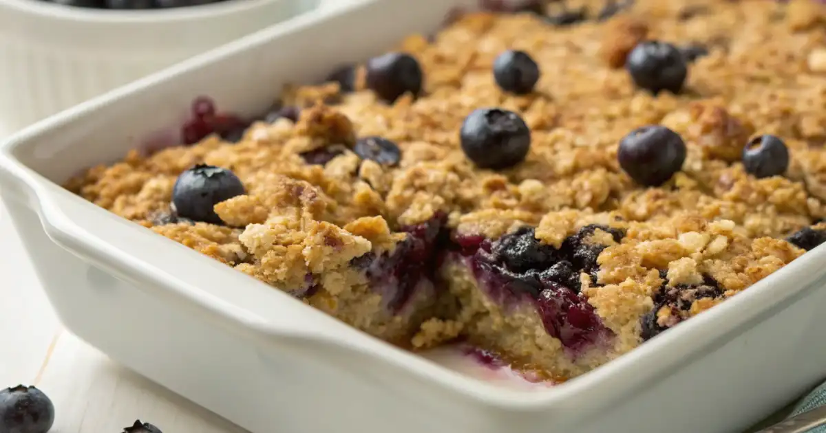 Blueberry Cottage Cheese Breakfast Bake