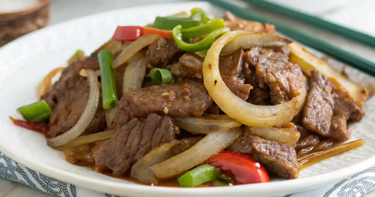 Chinese Beef and Onion Stir Fry