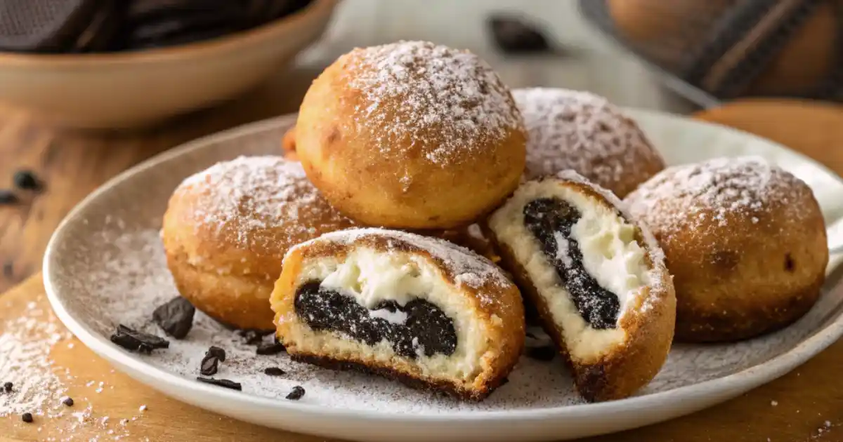 Cookies & Cream Cheesecake Deep-Fried Oreos