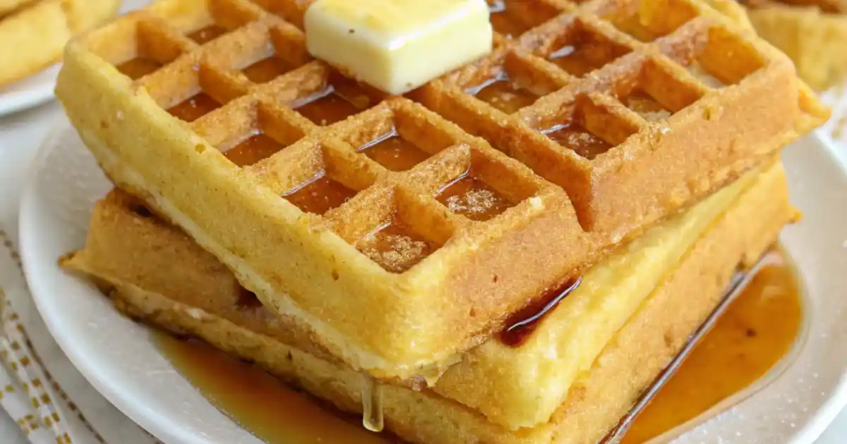 Cornbread Waffle Bites with Smoked Gouda and Honey