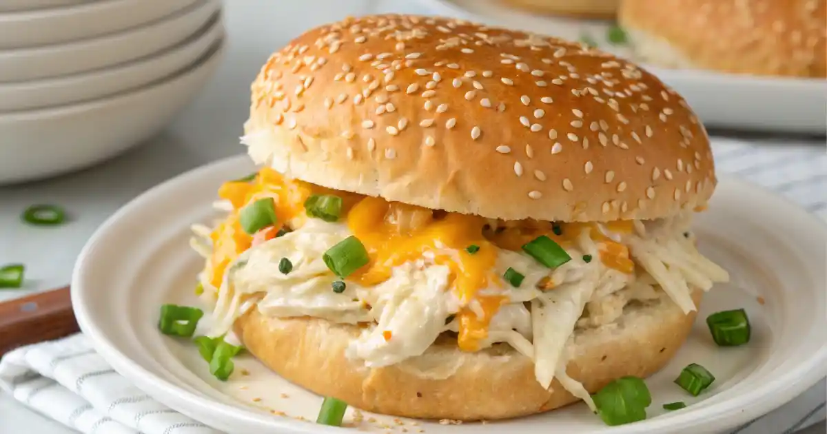 Crock Pot Ranch Chicken Sandwiches