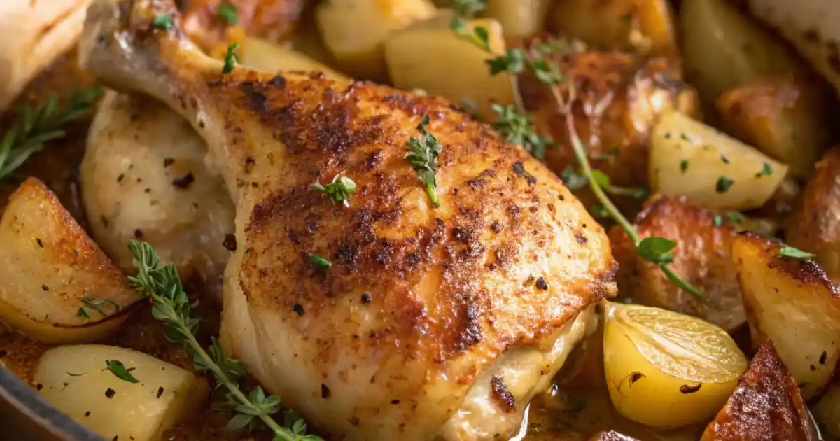 Garlic Herb Roasted Chicken and Potatoes