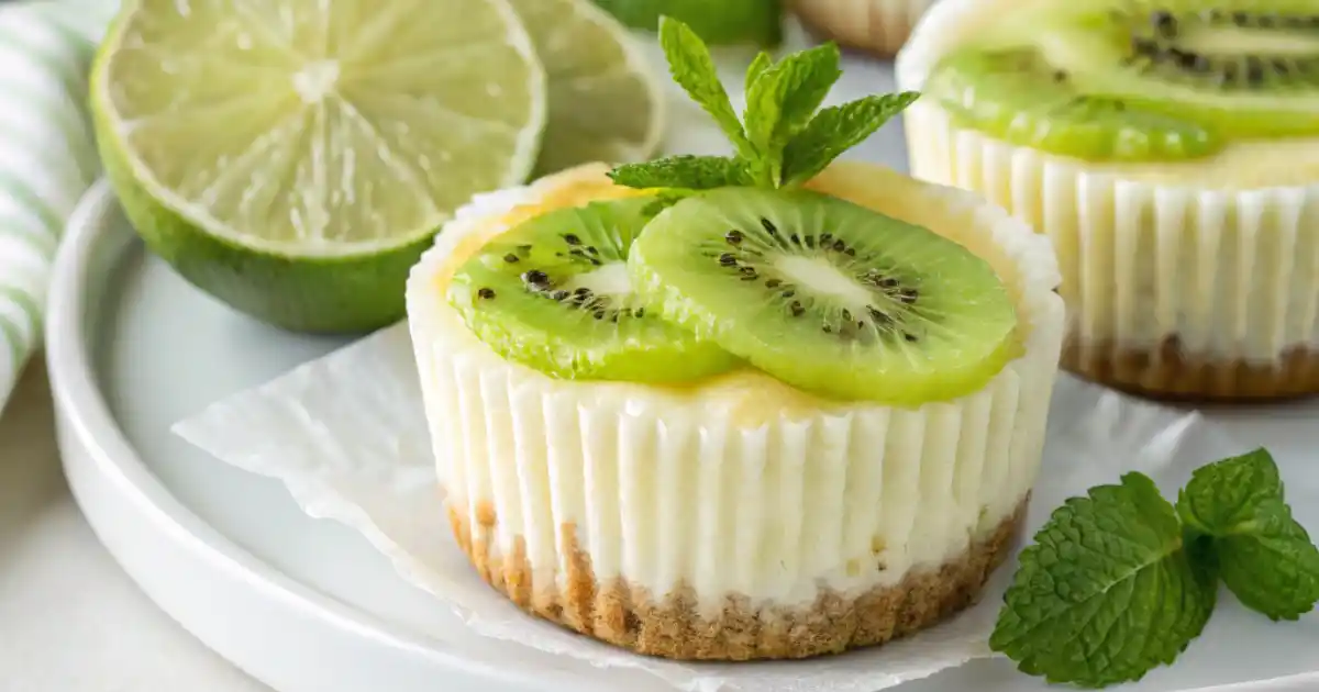Kiwi coconut key Lime Mini Cheesecakes