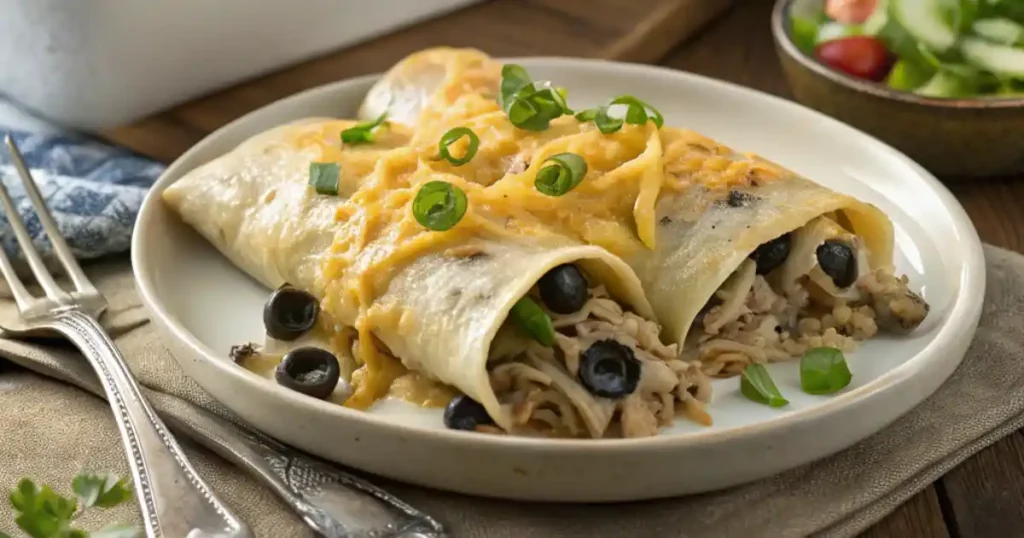 Savory Cheesy Chicken Crepes Recipe