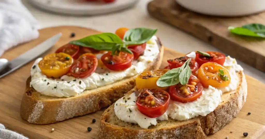 Slow-Roasted Cherry Tomato Ricotta Toast