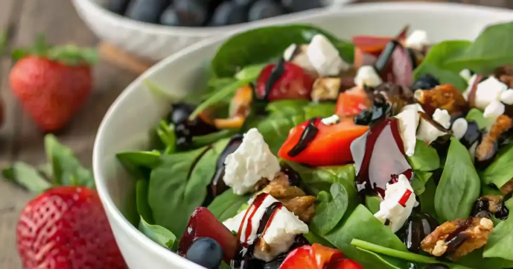Strawberry Spinach Salad with Balsamic Glaze