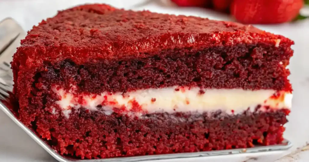 red velvet cheesecake brownie pie